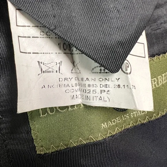 Luciano‎ Barbera Suit Jacket Mens 44R Blazer Dark Gray Striped Wool Italy - Picture 9 of 13